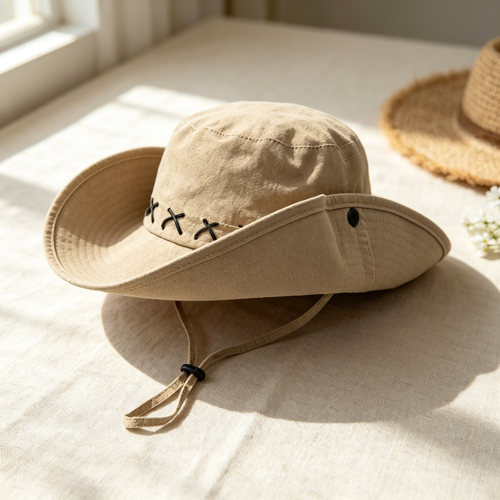 Wide-Brim Western Cowboy Hat